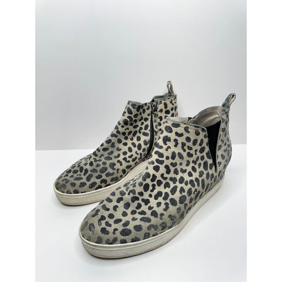 Caslon Aidy Boots Size 10 Water Resistant Suede Leather Leopard Print Booties - Picture 2 of 9